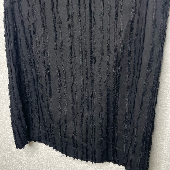 VERSACE dress mini black sleeveless sz 6 or EU 42 vertical texture - Picture 6 of 10